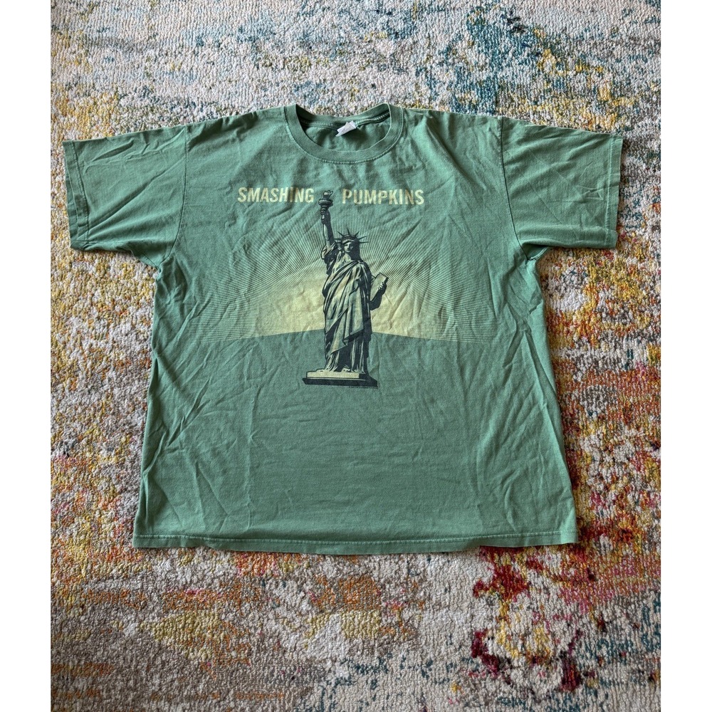 THE‎ SMASHING PUMPKINS TOUR 2007 GRAPHIC TEE GREEN SIZE 2XL